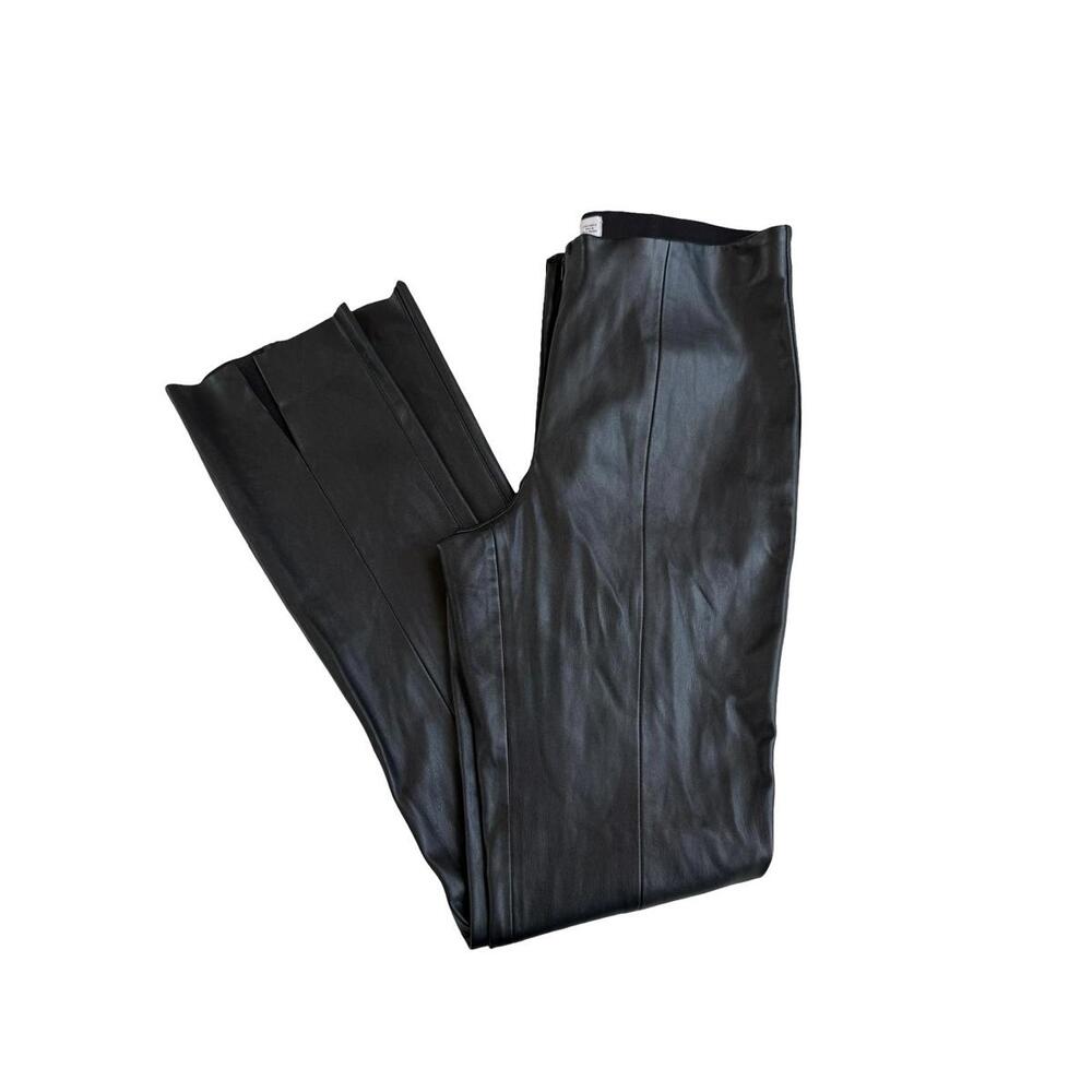 MNG Black Faux Leather Pants Size M